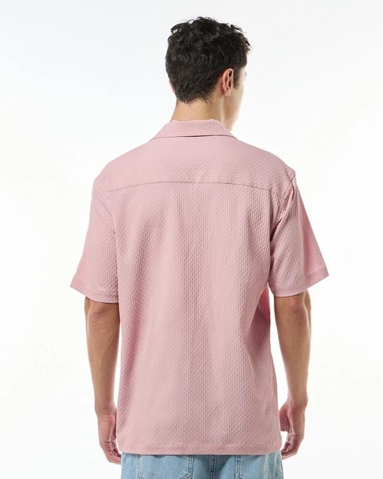 Men’s Solid Textured Casual Shirt