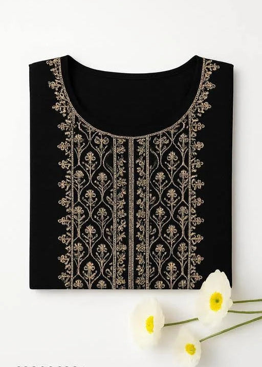 Women’s Black Embroidered Ethnic Kurti