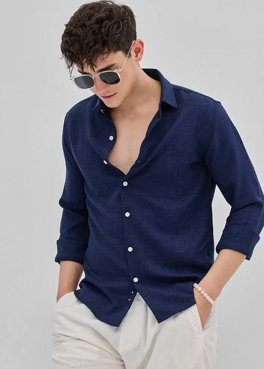 This Deep Plum Solid Formal Shirt