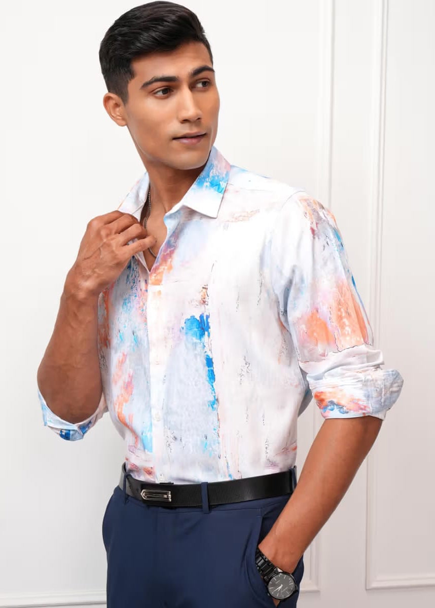 Brand: amazen Shirt Men's Mandarin Collar Casual Shirt