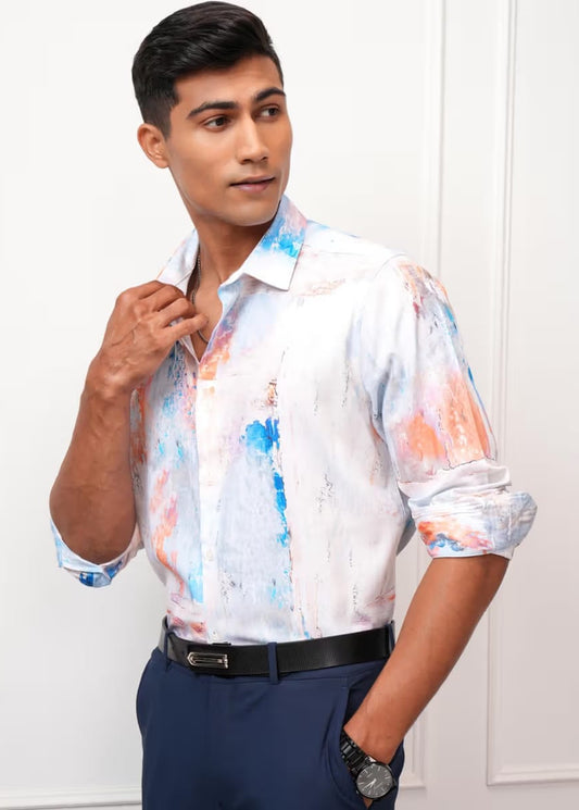 Brand: amazen Shirt Men's Mandarin Collar Casual Shirt