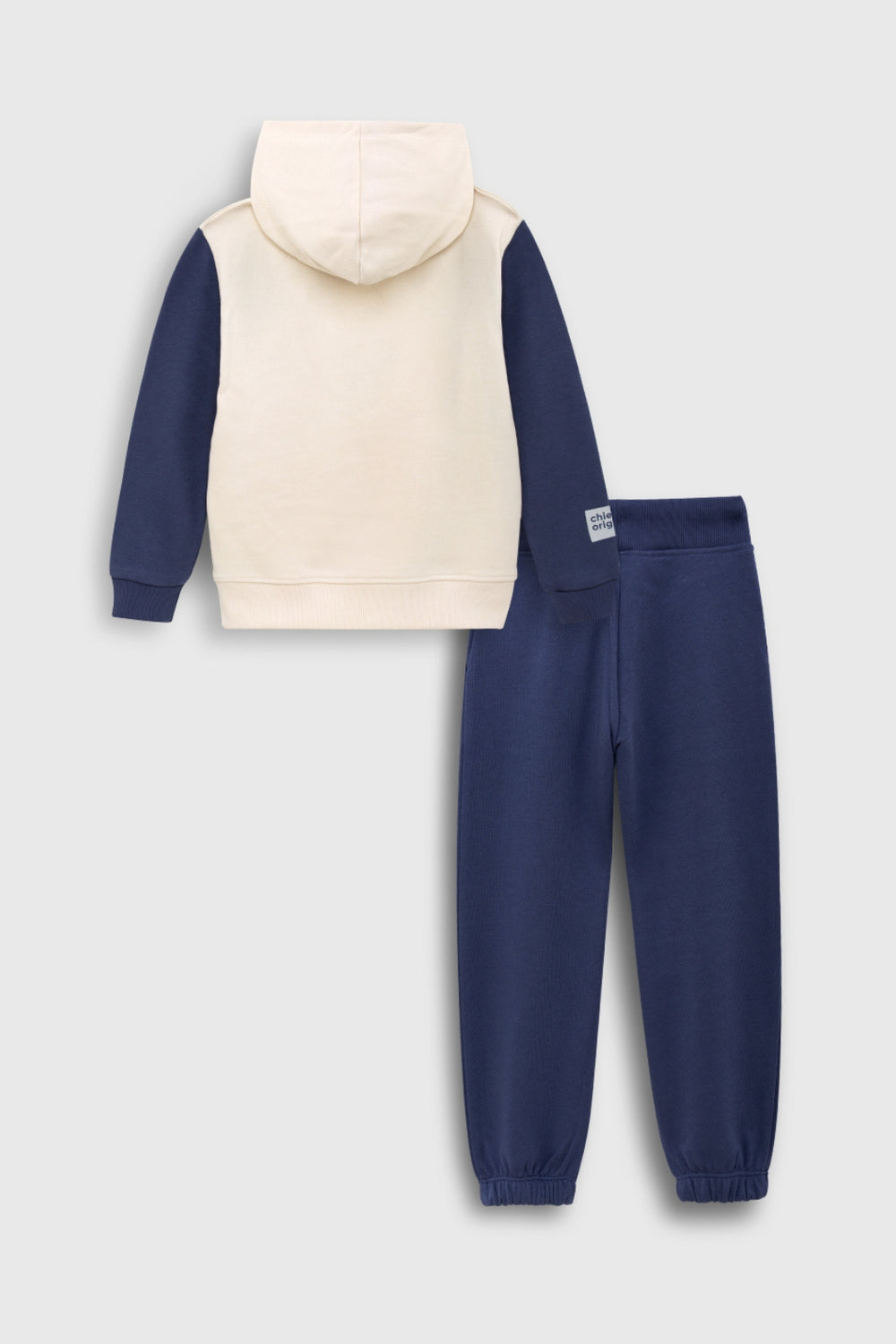 Kids Colorblock Hoodie & Jogger Set – 2-Piece Fleece Tracksuit