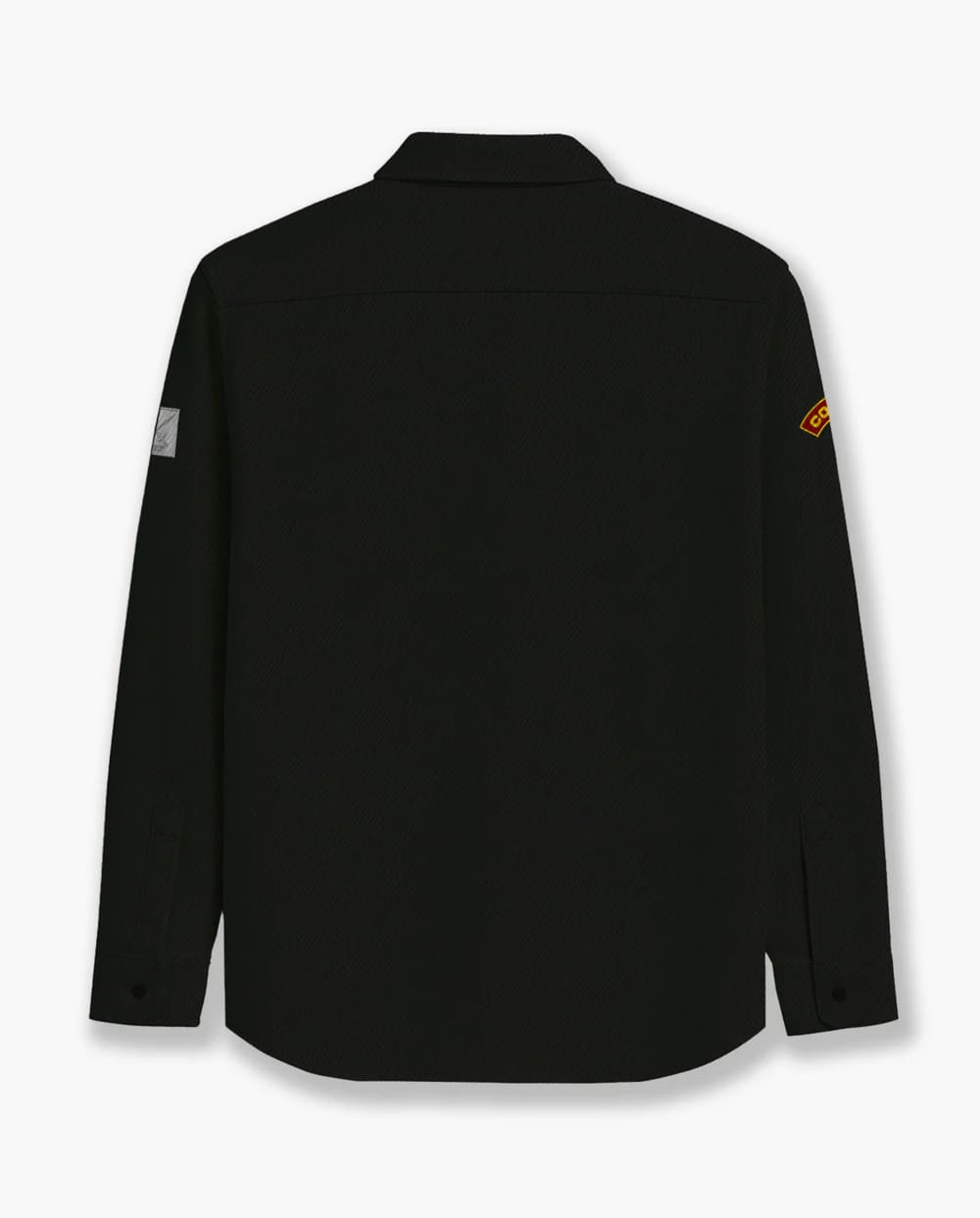 Men’s Black Tactical Military Commando Embroidered Patch Full Sleeve Overshirt