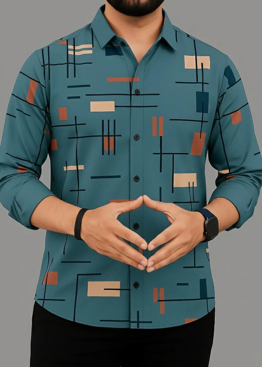 amazen Collections Digital Grid Shirt