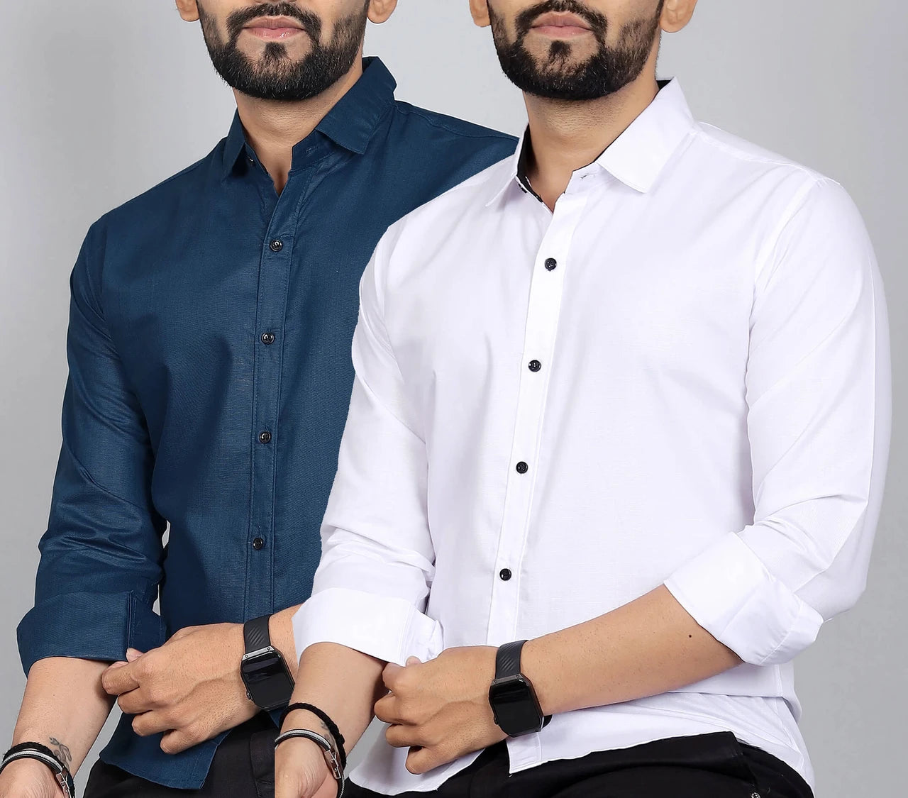 Men’s Solid Slim-Fit Shirt Combo,