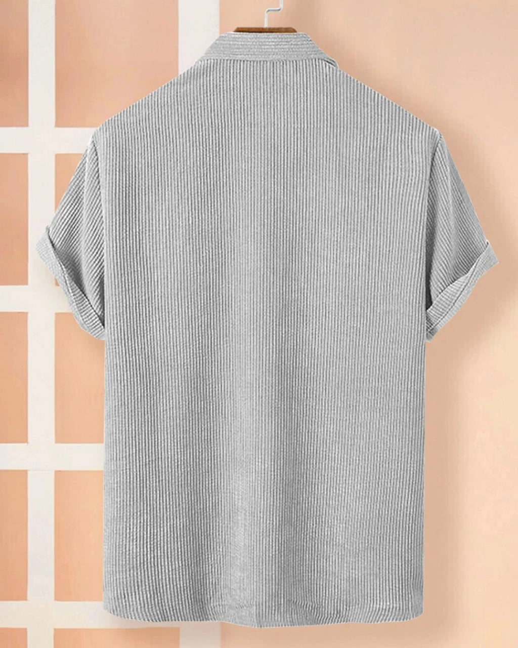 Men’s Textured Casual Shirt – Short Sleeve