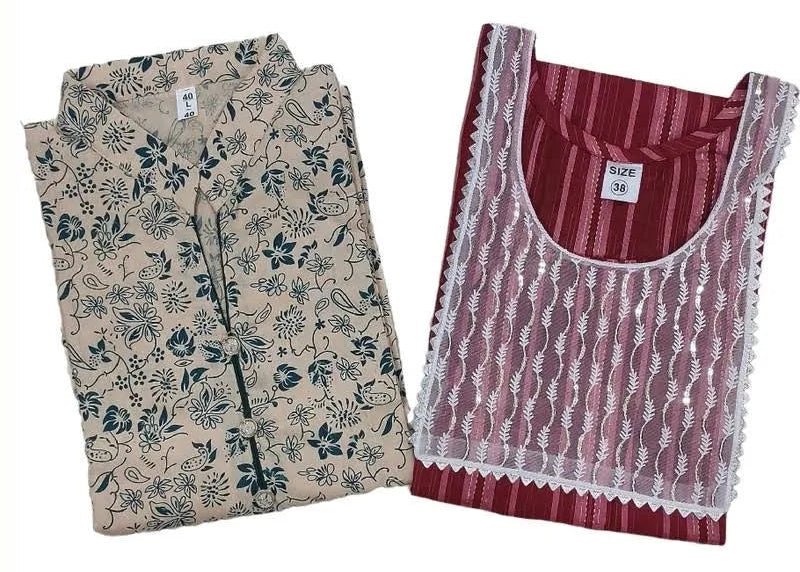 Women’s Printed Kurti Combo Set – Pack of 2
