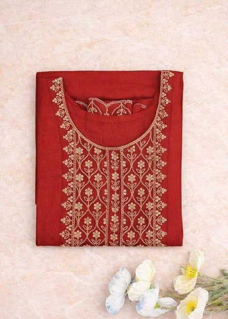 Women’s Red Embroidered Ethnic Kurti