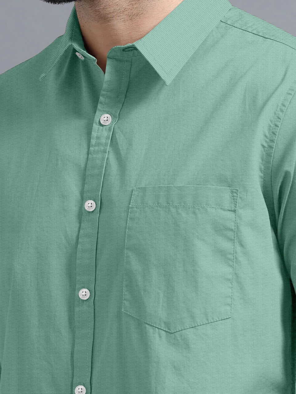 Men’s Solid Casual Shirt – Short Sleeve